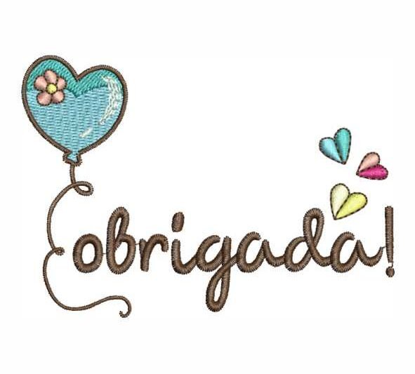 Matriz de Bordado Obrigada 000070