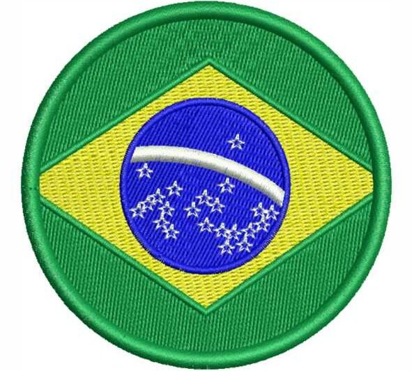 Matriz de Bordado Placa Bandeira do Brasil 000381