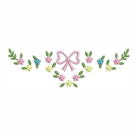 Matriz de bordado Ramos de Flores Delicado 000017