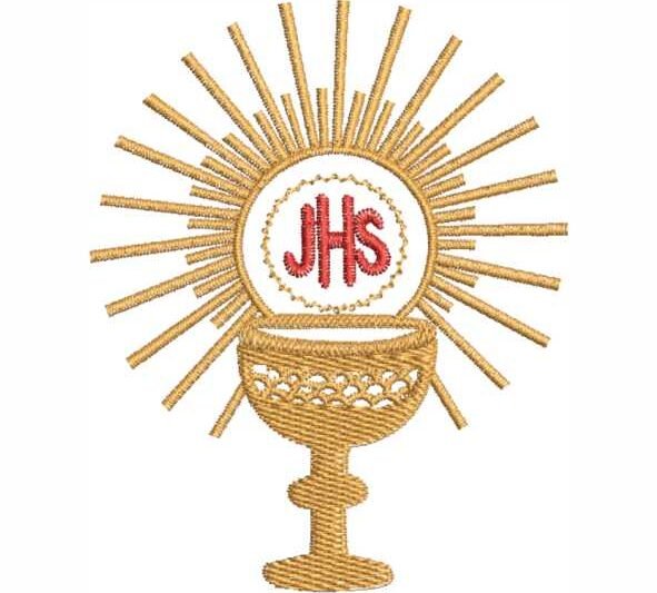 Matriz de Bordado Eucaristia Cálice Sol JHS 000033