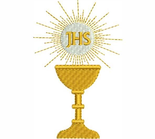 Matriz de Bordado JHS Eucaristia Cálice Sol 000039