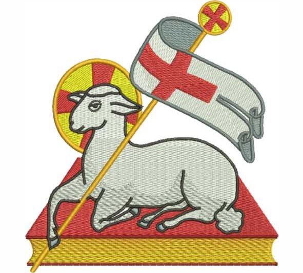 Matriz de Bordado Cordeiro de Deus Bandeira 000051