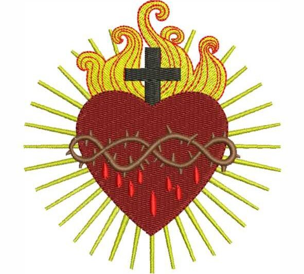 Matriz de Bordado Sagrado Coração de Jesus 000074