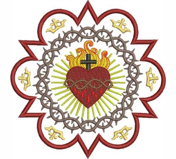 Matriz de Bordado Sagrado Coração de Jesus 000090