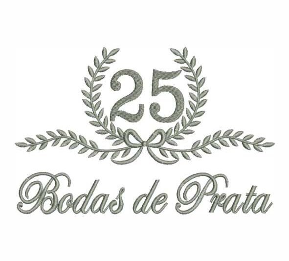 Matriz de Bordado Bodas de Prata 000101
