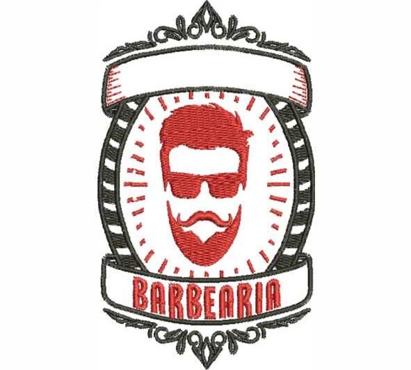 Matriz de Bordado Barbearia Brasão 000127