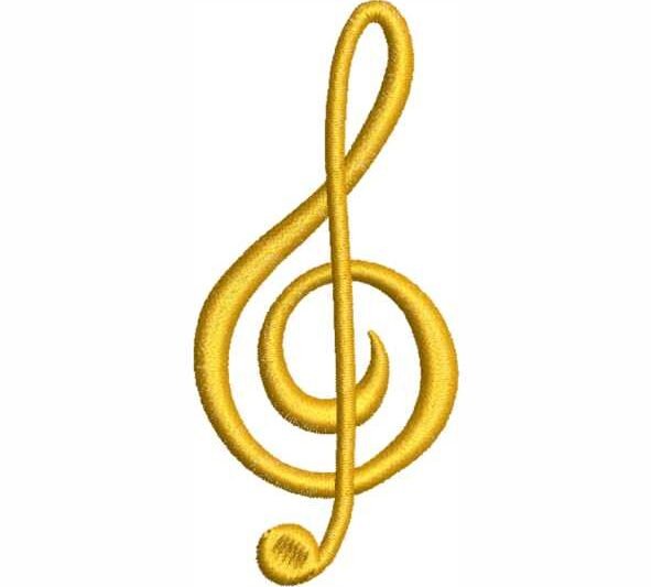 Matriz de Bordado Nota Musical Sol 000135