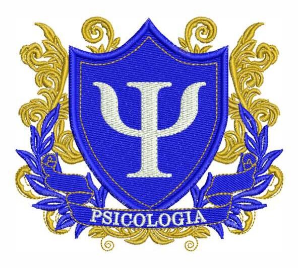 Matriz de Bordado Psicologia Brasão Ramos de Folhas 000237