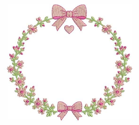 Matriz de Bordado Ramos de Flores e Folhas 000268