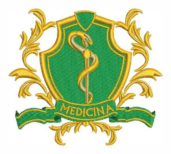 Matriz de Bordado Medicina Brasão 000304