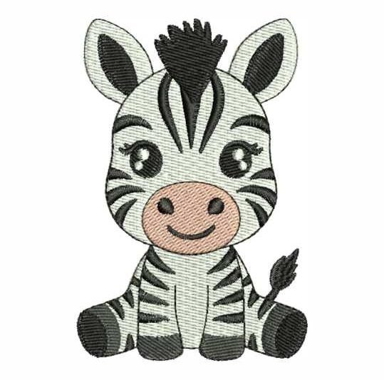 Matriz de Bordado Zebrazinha Baby Zebra 0000011