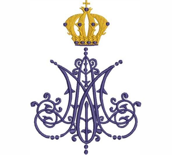Matriz de Bordado Ave Maria Mariano 0000062