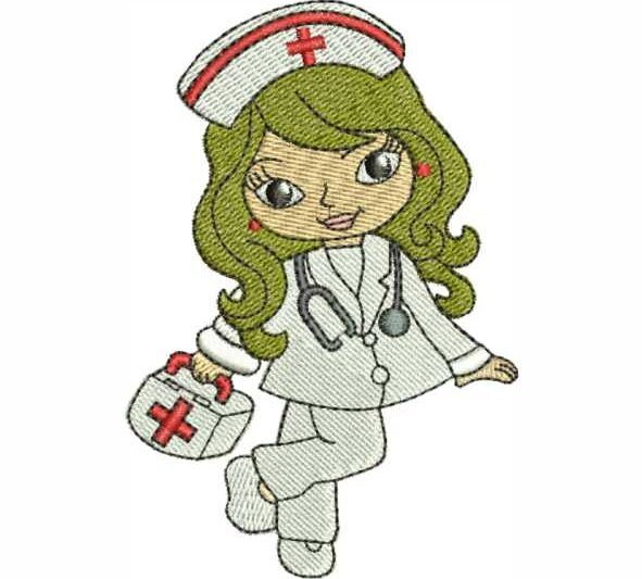 Matriz de Bordado Enfermeira Médica 0000148